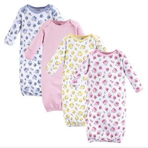 Lovable Friends 4 Pack of Gowns, Size 0-6 months